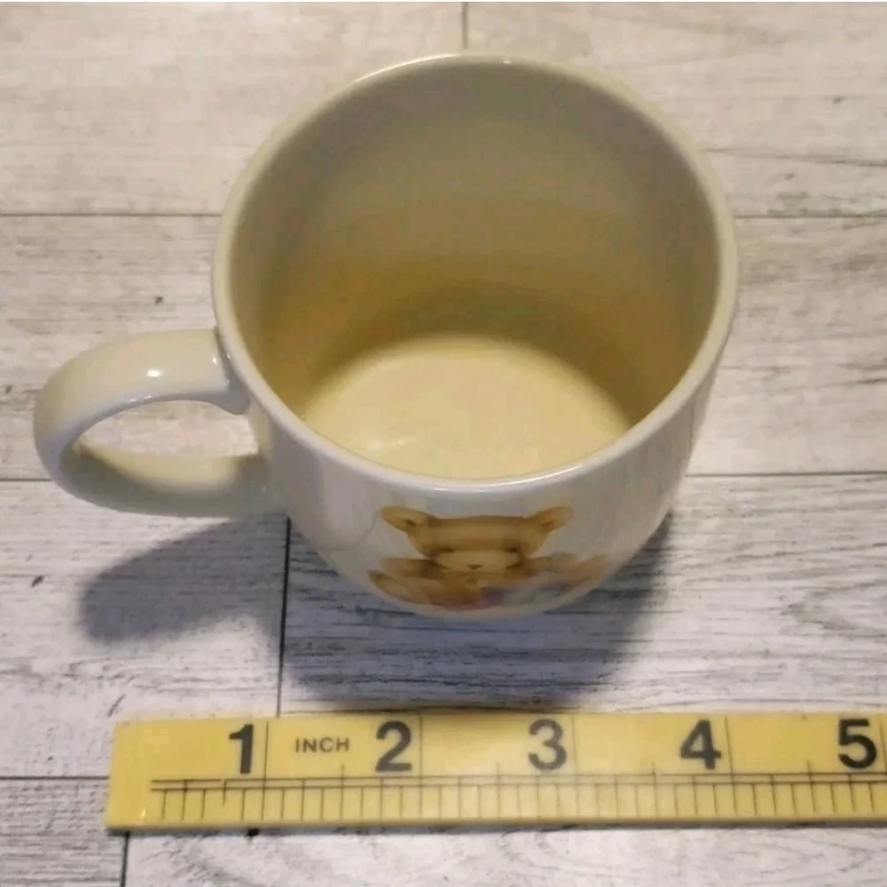 Vtg Hallmark  Bear Cup And Plate Set Cream  Japan Baby